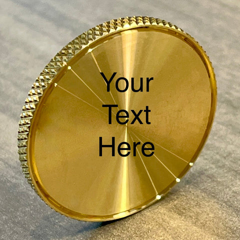 32mm Brass Coin with Your Custom Text (one side only)