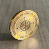 32mm Brass Coin w/ Priesthood Line AND Emblem or Compass on reverse side